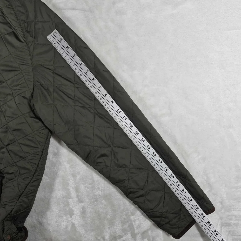 Vintage Polo Ralph Lauren Quilted Jacket Men's XL Olive Green Fleece Full Zip‎